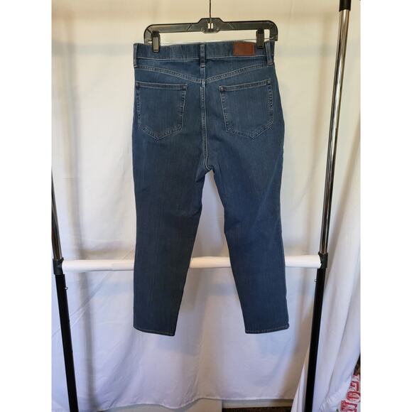 Lands' End Denim Strait Leg Comfort Stretch Jeans 12 - Picture 2 of 6